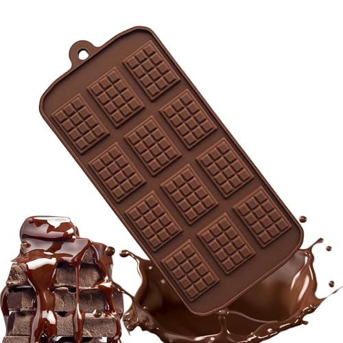 Schokoladenform Silikon Tief Schokoladenform Selber Machen Schokoladentafel Form Extra Tief Silikonform Schokolade Form für Schokolade Praline Süßigkeiten, Antihaft & Wiederverwendbare von Qikam