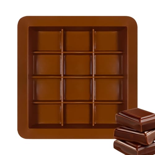 Schokoladenform Silikon Tief Schokoladentafel Form Selber Machen Silikonform Schokoladentafel Extra Tief Silikon Schokolade Form für Schokolade Praline Süßigkeiten von Qikam