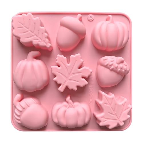 Silikon Backform | 9-Fach Muffinform Aus Silikon Für Cupcakes | Herbst Deko Werkzeuge Für Thanksgiving Seife Schokoladenkuchen Kerzen Handwerk Home Decor von Qikam