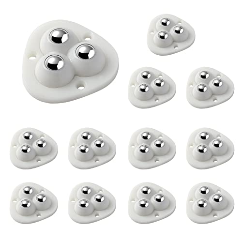 Kugelrollen Möbelrollen, 12 PCS Selbstklebende Kugelrollen, Möbelrollen klein, Kugelrollen, Flache 360 ° -Kugelrolle mit 3 Befestigungslöchern, für kleine Möbel-Mülleimer-Box-Diy-Projekte Kugelrollen Möbelrollen, 12 PCS Selbstklebende Kugelrollen, Möbelrollen klein, Kugelrollen, Flache 360 ° -Kugelrolle mit 3 Befestigungslöchern, für kleine Möbel-Mülleimer-Box-Diy-Projekte von Qikuver