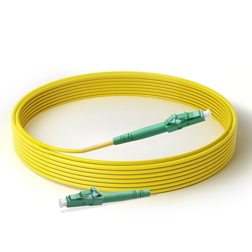 Qilnyeh 5 Meters Glasfaserkabel LC/APC auf LC/APC Simplex Singlemode 9/125µm LSZH, FTTH CATV-Optik-Patchkabel (5 Meters) von Qilnyeh