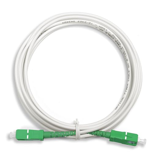 Qilnyeh Glasfaserkabel SC/APC auf SC/APC Simplex Singlemode 9/125µm LSZH, FTTH CATV-Optik-Patchkabel, Jacke OD: 3,0 mm (8 Meters) von Qilnyeh