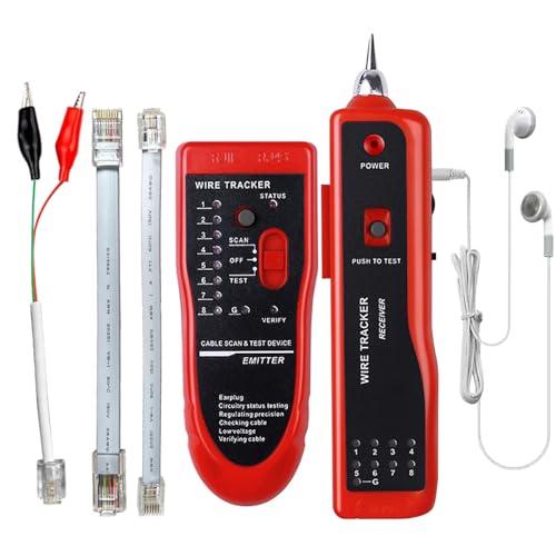 Qilnyeh LAN-Netzwerkkabeltester, Cat5 Cat6 RJ11 RJ45 UTP STP-Detektor, Leitungsfinder, Telefonkabel-Tracker, Tracer, Diagnose-Ton-Tool-Kit von Qilnyeh