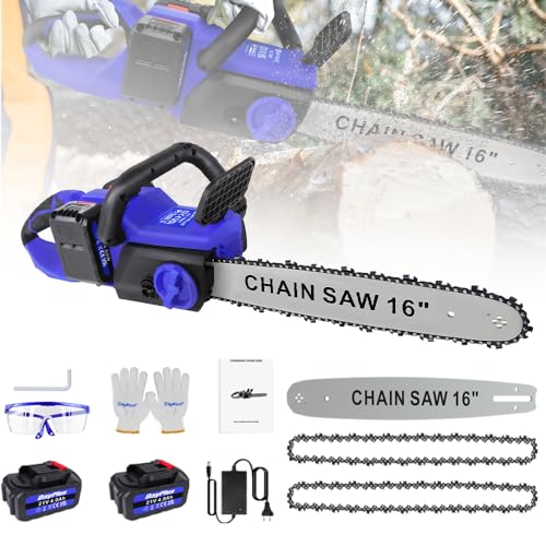 16 Zoll Elektrische Kettensäge 800W Akku Kettensäge mit 4.0 Ah Akku Tragbarer Elektro Kettensäge mit Automatischer Öler Akku Motorsäge 40 cm Schnittlänge für Garten Astschere Baum Holz Schneiden 16 Zoll Elektrische Kettensäge 800W Akku Kettensäge mit 4.0 Ah Akku Tragbarer Elektro Kettensäge mit Automatischer Öler Akku Motorsäge 40 cm Schnittlänge für Garten Astschere Baum Holz Schneiden von Qimu