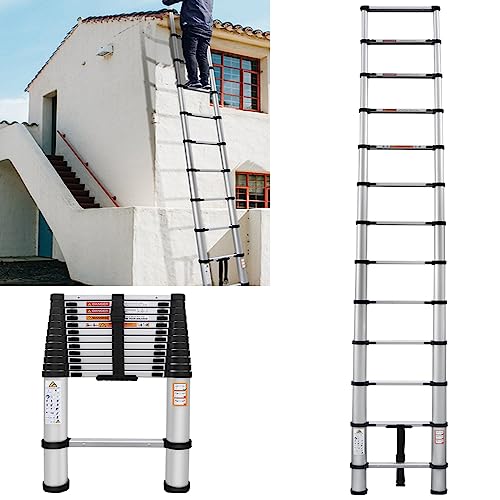 5M Klappleiter Aluminium Teleskopleiter Verlängerungsleiter EN131-zertifizierte Tragbare Mehrzweck-Schritt-Leiter 14 Stufen, Gefaltet 95cm Rutschfester Ausziehleiter für Haus,150 kg Belastbarkeit 5M Klappleiter Aluminium Teleskopleiter Verlängerungsleiter EN131-zertifizierte Tragbare Mehrzweck-Schritt-Leiter 14 Stufen, Gefaltet 95cm Rutschfester Ausziehleiter für Haus,150 kg Belastbarkeit von Qimu