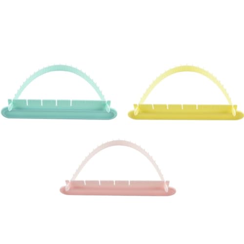 3 Stück, Kuchenbogen-Lineal, Fondant-Kuchenbogen-Lineal, verstellbarer Bogen-Dekoration, Markierungs-Trenner, gebogener Kuchenbogenführung, Backwerkzeug, Kuchen, glattere Kanten, Markierungslineal 3 Stück, Kuchenbogen-Lineal, Fondant-Kuchenbogen-Lineal, verstellbarer Bogen-Dekoration, Markierungs-Trenner, gebogener Kuchenbogenführung, Backwerkzeug, Kuchen, glattere Kanten, Markierungslineal von QinZiEn
