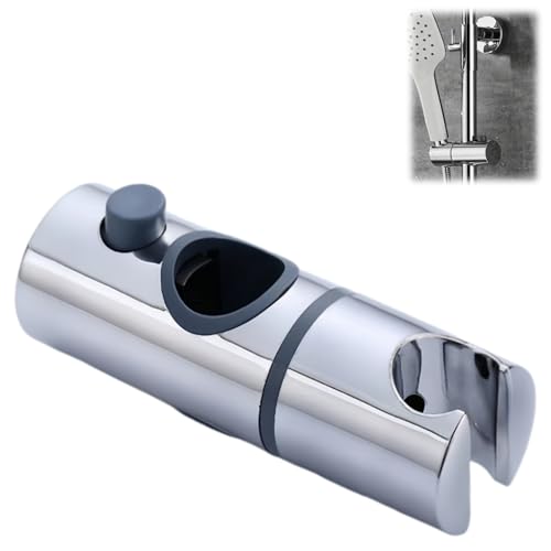 Universeller verstellbarer Duschkopfhalter, Duschkopfhalter für Schiebestange, Duschstange, Duschhalterung, Duschschlauchhalter, Duschstange, Duschstangenschieber, Ersatz-Duschklemme von QinZiEn
