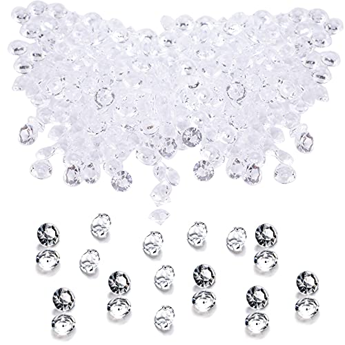 4000 Stück Deko Diamanten, Tischdeko Steine Künstliche Diamanten Acryl Eissteine Streudeko Diamantene Hochzeit Klare Kristalle Streudeko Deko Edelsteine Dekosteine Transparent Strasssteine Diamant von QincLing