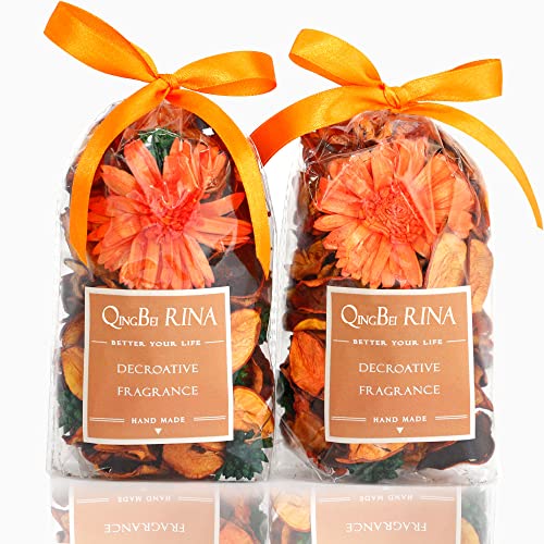 Qingbei Rina Potpourri Orange zum Muttertag, 90g Herbst Potpourri Duft Sachet, Potpourri Deko Getrocknete Blume DIY Raumduft, Vase Herbst Dekoration Party Home Dekor, Hochzeitsgeschenke von Qingbei Rina