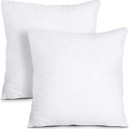2er Set Kissenfüllung waschbares Innenkissen geeignet für Allergiker - Polyester Kisseninlet als Couchkissen, Sofa Kissen, Cocktailkissen und Kopfkissen (Zentimeter, 50, Zentimeter, 50, square2) von Qingjaen