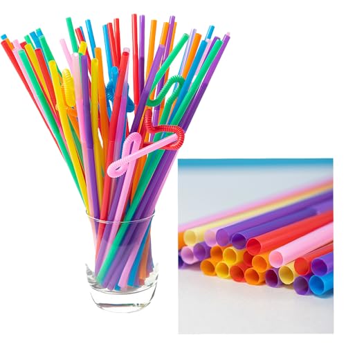 biologisch abbaubare strohhalme aus pla - 26cm weiße trinkhalme, 50 stück, wiederverwendbar & umweltfreundlich - ideal für kinder - plastik strohhalme einweg ersatz von Qingjaen