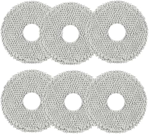 Qingriver 6 Stück Wischmop Pad Ersatz für Drea L10 Ultra / L10s Pro / L10s Ultra/Xiaomi X10+ Roboterstaubsauger Waschbar Mikrofaser Nassmop Pad Zubehör Set von Qingriver