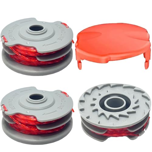 Qingriver Rasentrimmer-Spule für Flymo FLY021 / 513937190, doppelte Autofeed-Spulen und Schnur, Rasentrimmer-Spule, kompatibel mit Flymo Contour 500E Mini/Multi/Power Trim Rasentrimmer, 3 Stück Qingriver Rasentrimmer-Spule für Flymo FLY021 / 513937190, doppelte Autofeed-Spulen und Schnur, Rasentrimmer-Spule, kompatibel mit Flymo Contour 500E Mini/Multi/Power Trim Rasentrimmer, 3 Stück von Qingriver