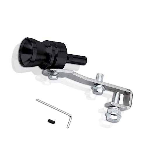 Turbo sound,Turbo sound whistle， Auspuff Sound Booster Pfeife，für Turbolader Pfeifen Im Auto，Universal Turbo Whistle Soundgenerator Tuning - Auspuffpfeife für Endrohre，Größe M(Schwarz) von Qingriver