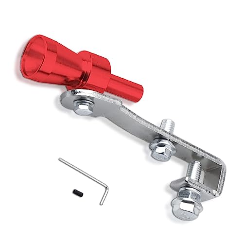 Qingriver Turbo sound whistle, Aluminiumlegierung, Rückschlagventil, Auspuff Sound Booster Pfeife, Rot, Größe S von Qingriver