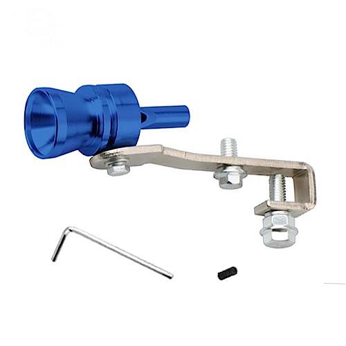 Qingriver Turbo-Sound-Pfeife, Aluminiumlegierung, Aluminium, Rückschlagventil, Auspuff Sound Booster Pfeife, Universal Turbo whistle, Blau, Größe M von Qingriver