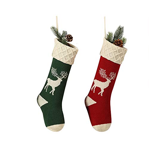 2er Nikolausstiefel zum Befüllen Und Aufhängen Weihnachtsstrümpfe Socken Kamin Christmas Stockings Personalisiert Nikolausstrumpf Weihnachtsdeko von Qingxian