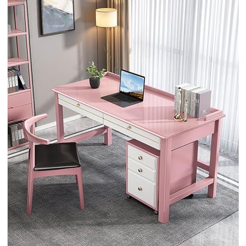 Gaming -Schreibtisch Neu chinesisch modern alle soliden Holz Computer Schreibtisch mit Schubladen Desktop Schreibtisch Platz sparen Computer Workstation für Home Schlafzimmer Büro von Qinhaixi
