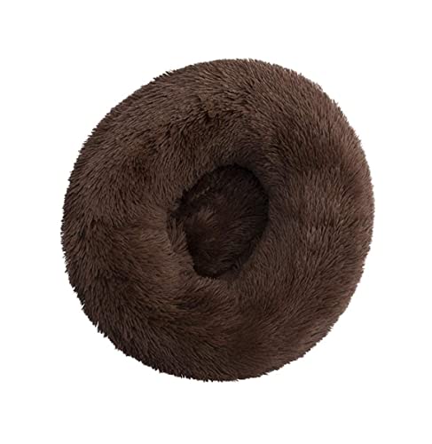 Katzenbett Kätzchen Bett Katze Bettwäsche Donut Haustierbett Hunde Katze rund warmer Kuschler Zwinger Weiche Welpe Sofa Luxus Katze Kissenbett Schlafsack Haustierkissen Höhle (Durchmesser 70 cm) von Qinhaixi