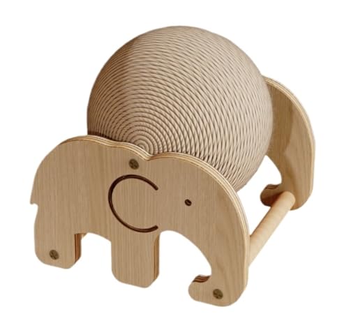 Katzenkratzen Möbel, Katzenkratzer mit Sisal rotierender Kugel Kratzplatte Interaktive Urneilschutzzubehör für Katzen (15,5 cm) von Qinhaixi