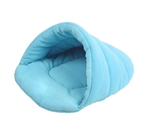Qinhaixi Katzenbett Kätzchen Bett süß Bequeme Haustiere Produkte Hunde Schlaftierbett Haus Höhlensofa Zwinger für kleine mittel große große Hunde Haustierkissen Höhle (Blau, 38 * 28 cm) von Qinhaixi