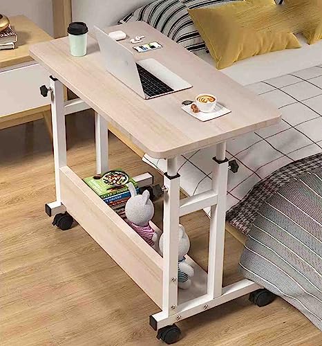 Über dem Bettschalter, überbettetem Tisch mit Rädern, am Krankenbett beweglicher Tisch am Krankenbett und medizinischen Gebrauch multifunktionaler Computertisch, Krankenhaus und Haus (B 80 * 40 cm) von Qinhaixi