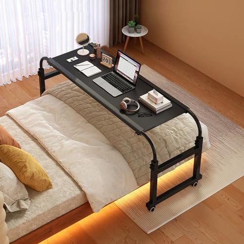 Überbettter Schreibtisch, überbettetem Tisch mit Rädern, Rolltisch über EIN Bettverstellbares, Queen -Size von Qinhaixi
