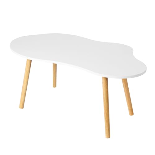 Qinlenyan Couchtisch in Wolkenform, moderner minimalistischer Akzenttisch für Wohnzimmer, Mitte des Jahrhunderts, kleiner Teetisch mit einzigartigem geometrischem Design, Weiß Qinlenyan Couchtisch in Wolkenform, moderner minimalistischer Akzenttisch für Wohnzimmer, Mitte des Jahrhunderts, kleiner Teetisch mit einzigartigem geometrischem Design, Weiß von Qinlenyan