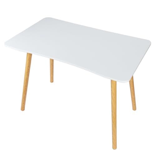 Qinlenyan Moderner Büroschreibtisch – Massivholz-Home-Office-Schreibtisch mit geräumigem Schreibtisch und ergonomischem Rand, moderner Schreibtisch für Studium, Arbeit und Gaming, einfache Montage von Qinlenyan