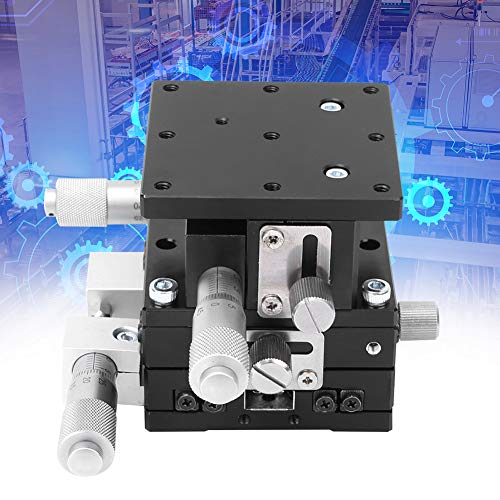 Manuelle lineare Bühne, LD60-LM XYZ 3-Achsen Manuelle lineare Bühne Trimmplattform Tuning Schiebetisch 60 x 60 mm von Qinlorgo