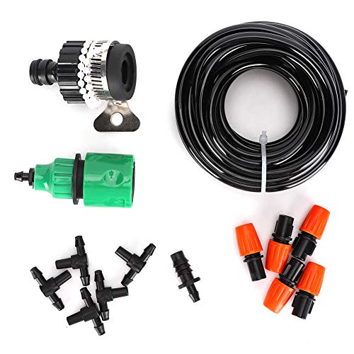 Qinlorgon Automatisches Bewässerungsset, Bewässerungssets, Automatisches Mikro-Bewässerungssystem Pflanzenbewässerungs-Bewässerungsset Zubehör für Gartenblumenbeet-Terrassenrasen von Qinlorgo