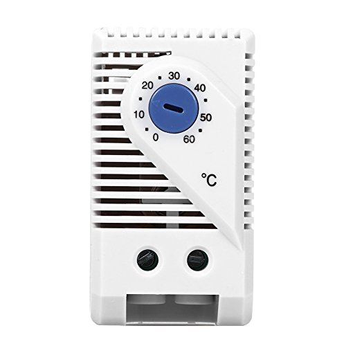 Temperaturregelungsschalter, Elektrisches Mechanisches Thermostat Im Standardschienen-Clip-Design, 0-60 ° C Einstellbar für Filterlüfter zu Hause (KTS011) von Qinlorgo