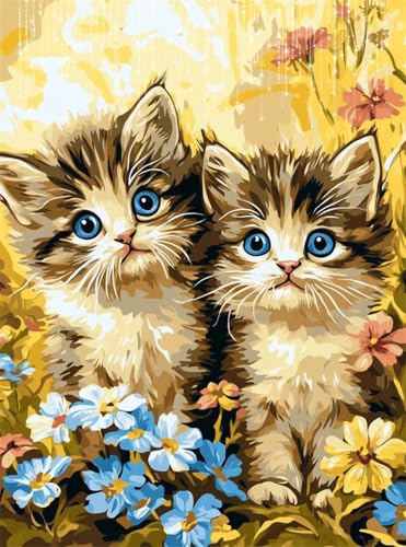 Diamond Painting Erwachsene, Diamant Painting Bilder Katze 5D Diamond-Painting Abstrakt DlY Vollbohrer Diamant Kunst Malerei Stickerei Bastelset Erwachsene Set, für Wohnzimmer Wanddeko 60x80 cm Q4-717 von Qinqhuag