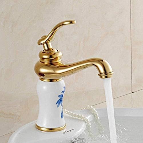Küche Hadert Küchentipps Tap Wasserhahn Mode Messing Waschbecken Wasserhahn einzelner Griff mit Keramikkörper und Griff/Mixer von Qinshunxi