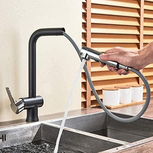 Küche Klotz Deck montiert Ausziehen Ausgang aus Spout Küche Wasserhahn Eingriff Chrom schwarzes heißes kaltes Wasser für Küche 2 Funktionen Stream -Sprühkopf Küche Klotz Deck montiert Ausziehen Ausgang aus Spout Küche Wasserhahn Eingriff Chrom schwarzes heißes kaltes Wasser für Küche 2 Funktionen Stream -Sprühkopf von Qinshunxi