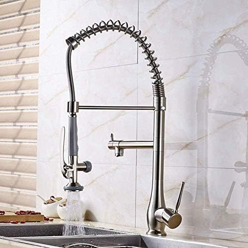 Küche Taps Küchenhahn Tipp Wasserhahn gebürstet Nickel Spring Pull Kitchen Spülbecken Wasserhahn Küchenmischer HAP Handheld Küchensprühkopf mit Schloss heißes kaltes Wasser Küche Taps Küchenhahn Tipp Wasserhahn gebürstet Nickel Spring Pull Kitchen Spülbecken Wasserhahn Küchenmischer HAP Handheld Küchensprühkopf mit Schloss heißes kaltes Wasser von Qinshunxi