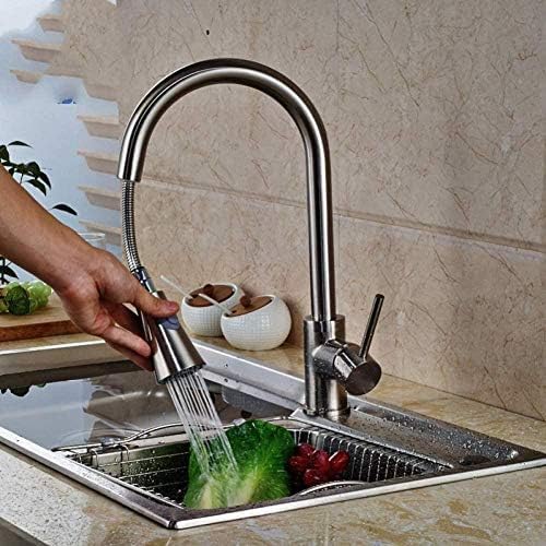 Küchenhackküche Küche Tap Wasserhahn Großhandel und Einzelhandel Luxus aus Ziehen aus gebürstetem Nickel Küche Wasserhahn Schwenk Sputungsgefäß Waschbecken Mixer TAP Einer-Leer Küchenhackküche Küche Tap Wasserhahn Großhandel und Einzelhandel Luxus aus Ziehen aus gebürstetem Nickel Küche Wasserhahn Schwenk Sputungsgefäß Waschbecken Mixer TAP Einer-Leer von Qinshunxi