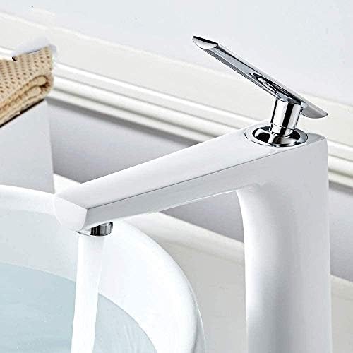 Küchenhacktack Küche Tap Wasserhahn Becken Wasserhähne weißer Farbbeckenmixer Badezimmer Wasserhahn heiß und kalter Chrom Finish Messing Waschbecken Wasser Kran Gold von Qinshunxi