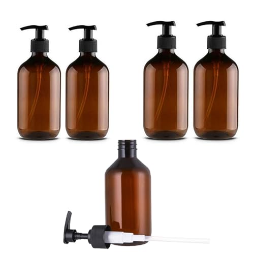 Qinsky 300ml Pumpflaschen Kunststoff, 4Pcs Bernstein Seifenspender Leere Pumpspende Nachfüllbar und Wiederwendbar Flüssigseifenspender Pumpspender für Shampoo Duschgel Handseife Spülmittel Qinsky 300ml Pumpflaschen Kunststoff, 4Pcs Bernstein Seifenspender Leere Pumpspende Nachfüllbar und Wiederwendbar Flüssigseifenspender Pumpspender für Shampoo Duschgel Handseife Spülmittel von Qinsky