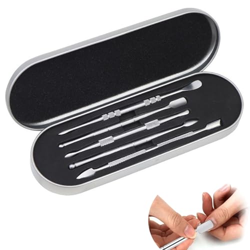 Qinsky Wachs Schnitzwerkzeug Edelstahl,5 PCS Doppelseitiges Wachsschnitz Werkzeuge Töpferton Schnitzwerkzeug Doppelendige Wachs Schnitzwerkzeuge für Wachs Statuen TonKeramik von Qinsky