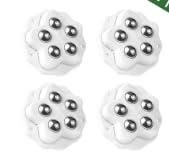 Möbelrollen 4 Stück Rollen mit je 5 Kugeln - Möbelrollen Klein - Kugelrollen Schwerlast mit 360° Drehung für den Transport von Möbeln - Tragfähigkeit 150kg von QinyOulhause