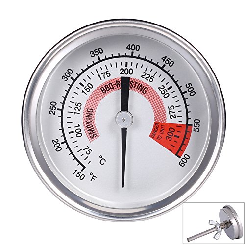 Qiorange 57mm Zeigerthermometer Bimetall Thermometer 300°C 600°F weiß von Qiorange