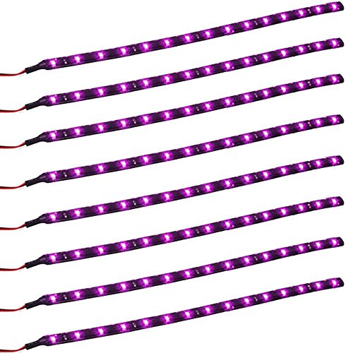 Qiorange 8 X 30cm 15 LED Wasserdicht LED Lichtleiste Balken SMD LED String LED Streifen Leiste 12V Rosa von Qiorange