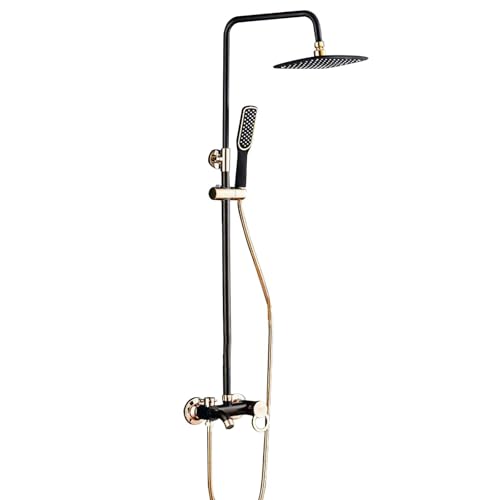 Duscharmatur Komplettset Duschset Badezimmer Duschhahn Set 3 Funktion mit Hochdruck Regen Duschkopf Handheld Duschhahn Set mit Badewanne Auslauf duschstange duschkopf mit schlauch und halterung von Qiraoxy