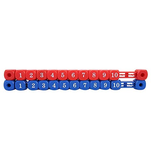 Qiter Mini-Anzeigetafel, 2 Stück Blau Rot Mini-Multifunktionstisch Fußball-Tischfußballspiel Billard-Anzeigetafel von Qiter