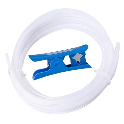 QitinDasen 10 Meter 3D Drucker PTFE Teflonschlauch mit Schlauchschneider, AD 4.0 mm/ID 2.0 mm, 3D Drucker PTFE Teflonrohr, für 1.75 mm Filament 3D Drucker von QitinDasen