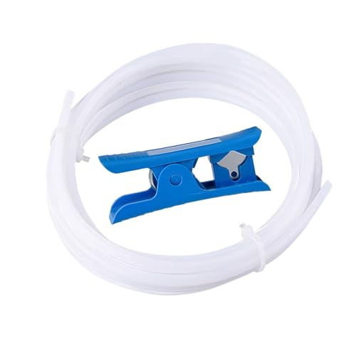 QitinDasen 5 Meter 3D Drucker PTFE Teflonschlauch mit Schlauchschneider, AD 4.0 mm/ID 2.0 mm, 3D Drucker PTFE Teflonrohr, für 1.75 mm Filament 3D Drucker von QitinDasen