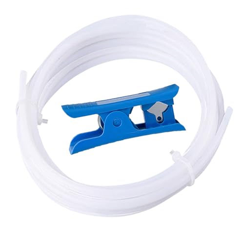 QitinDasen 8 Meter 3D Drucker PTFE Teflonschlauch mit Schlauchschneider, AD 4.0 mm/ID 2.0 mm, 3D Drucker PTFE Teflonrohr, für 1.75 mm Filament 3D Drucker von QitinDasen