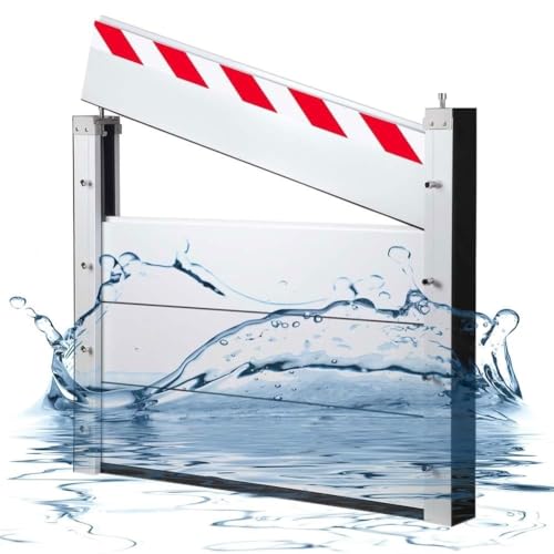 Aluminium-Hochwasserschutz-Absperrtür mit Wasserrückhalteplatte, Flutschutzklappe und Wasserabweiser, ideal für Zuhause, Lager, Garage und U-Bahn-Eingänge(99 * 80cm) von QiuShuiDr