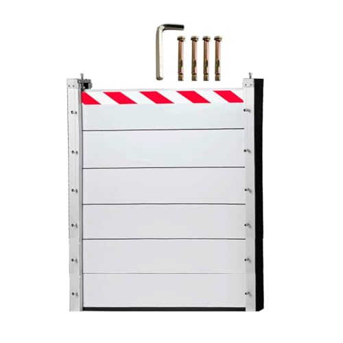 Aluminium-Hochwasserschutzplatte Wiederverwendbare Hochwasserbarrieren Wasserrückhalteplatte Industrielle Für Garage, Keller, Haustür, Einfahrt, Hochwasserklappe(120 * 120cm) von QiuShuiDr